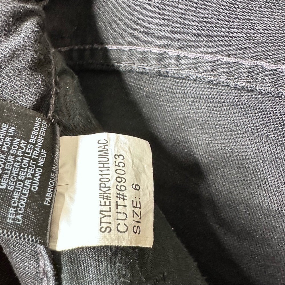 Y2K Embroidered Bootcut Denim Jeans Womens 6 Black Mid Rise Wide Leg Casual Pant - Picture 11 of 11